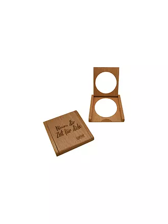 CANAL | Taschenspiegel Buche, 2,5-fach Vergrößerung, 5 cm | 